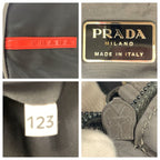 Prada Sports Black Silver Nylon Boston Bag — view 7