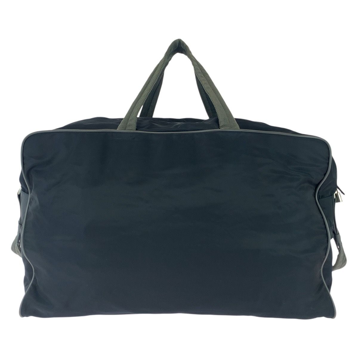 Prada Sports Black Silver Nylon Boston Bag — view 2