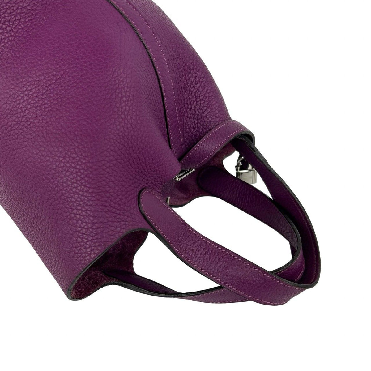 Hermes Picotin Lock PM Taurillon Clemence Handbag Mini Tote Anemone Purple — view 4