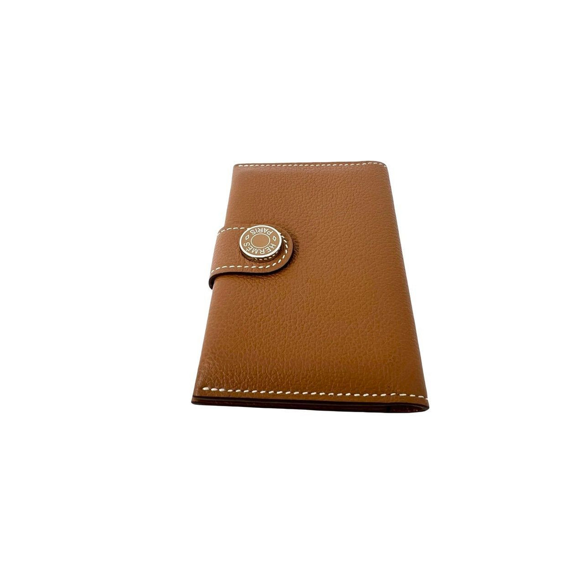 Hermes Evercolor Leather Card Case Compact Wallet Gold — view 4