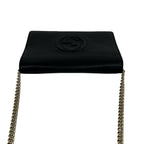 Gucci Soho Interlocking G Leather Chain Wallet on Shoulder Bag Black — view 4