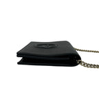 Gucci Soho Interlocking G Leather Chain Wallet on Shoulder Bag Black — view 6