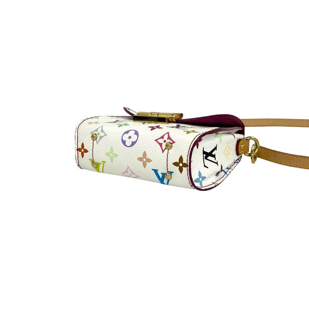 Louis Vuitton Heart Breaker Monogram Multicolor Leather Mini Shoulder Bag White — view 8