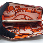 Hermes Azap Long Silk'in Bordeaux Red Silver Wallet — view 6