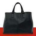 Bottega Veneta Vintage Marco Polo Leather Tote Black