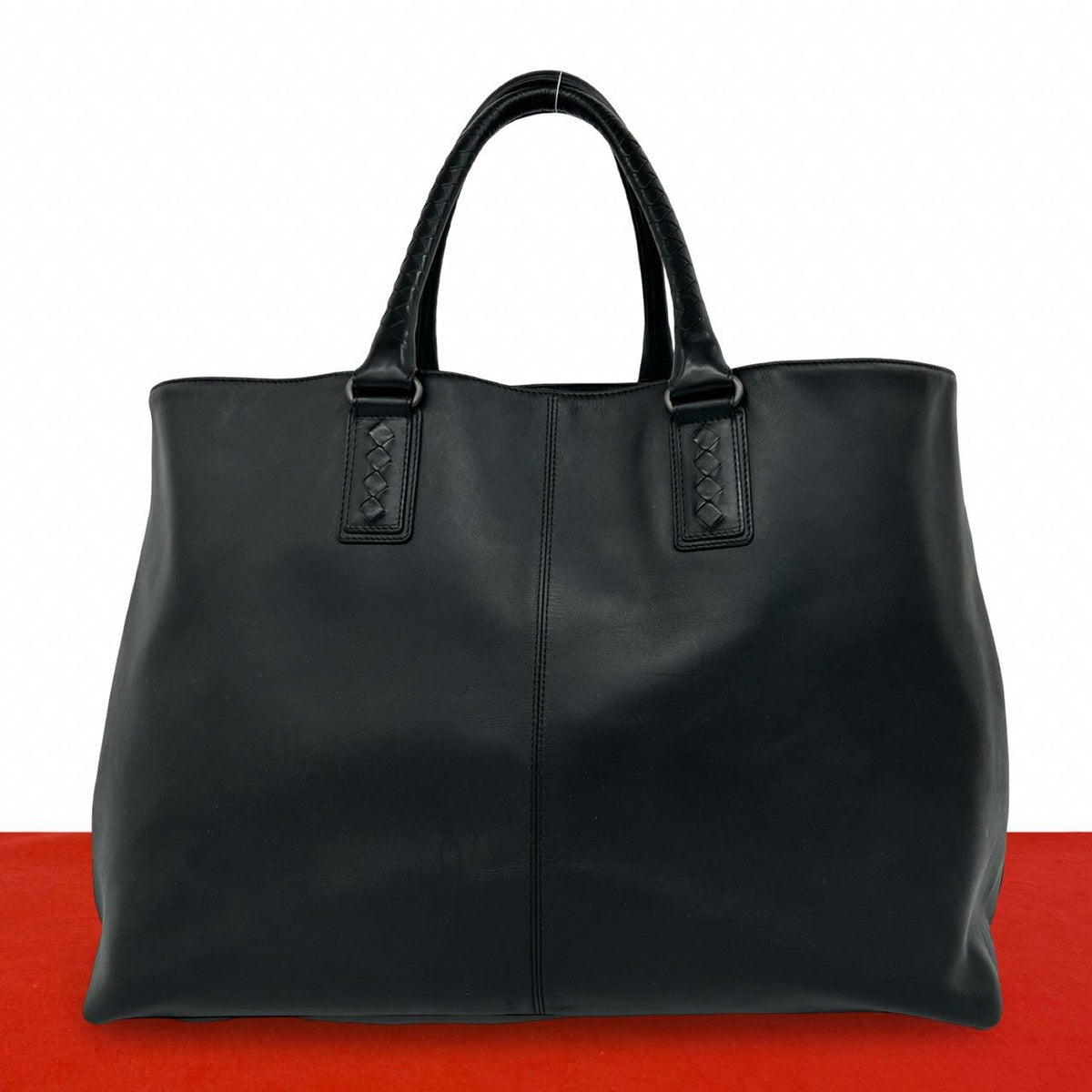 Bottega Veneta Vintage Marco Polo Leather Tote Black