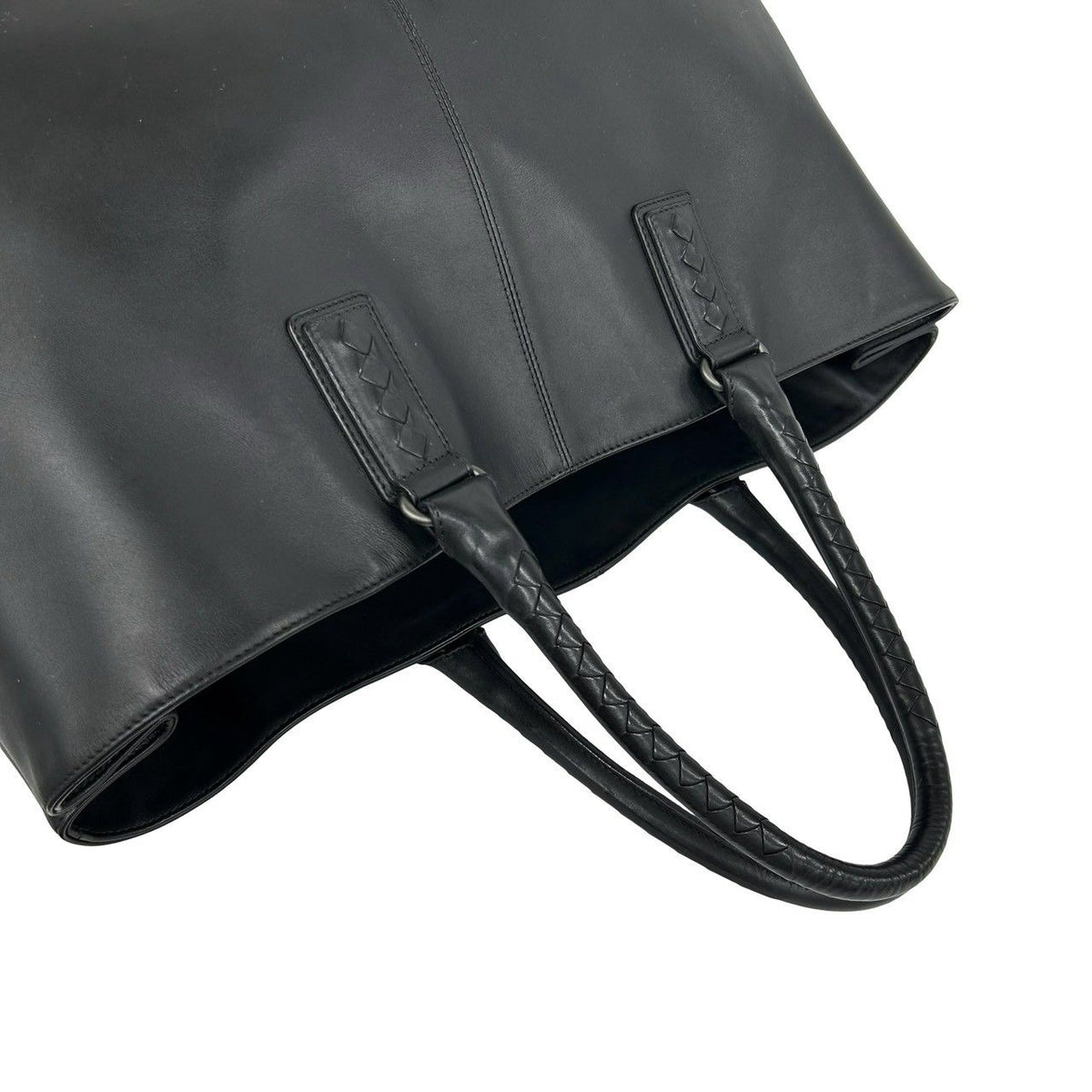 Bottega Veneta Vintage Marco Polo Leather Tote Black — view 4