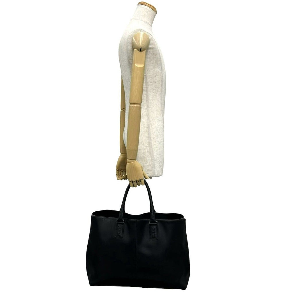 Bottega Veneta Vintage Marco Polo Leather Tote Black — view 2