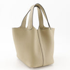 Hermes Picotin Lock 18 PM Taurillon Clemence Trench Beige Handbag — view 3