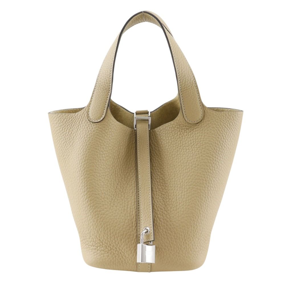 Hermes Picotin Lock 18 PM Taurillon Clemence Trench Beige Handbag