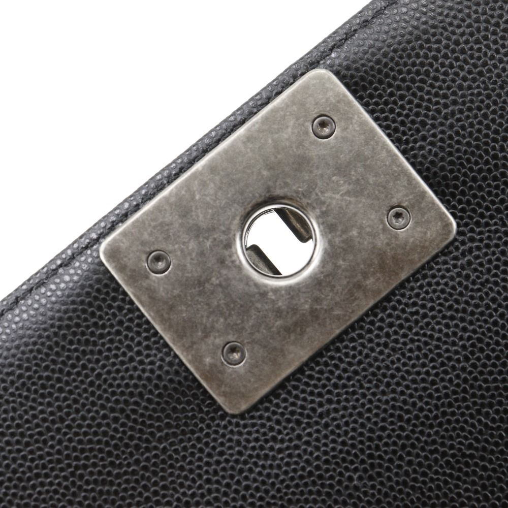 Chanel Boy Ibushi Caviar Leather Black Shoulder Bag — view 7