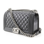 Chanel Boy Ibushi Caviar Leather Black Shoulder Bag — view 2
