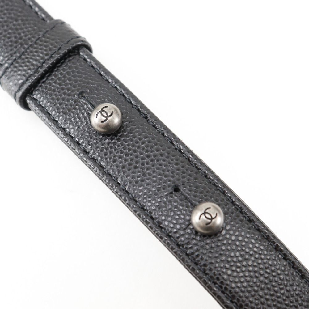 Chanel Boy Ibushi Caviar Leather Black Shoulder Bag — view 8