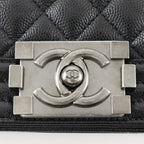 Chanel Boy Ibushi Caviar Leather Black Shoulder Bag — view 6