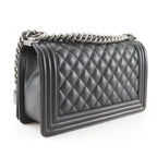 Chanel Boy Ibushi Caviar Leather Black Shoulder Bag — view 3