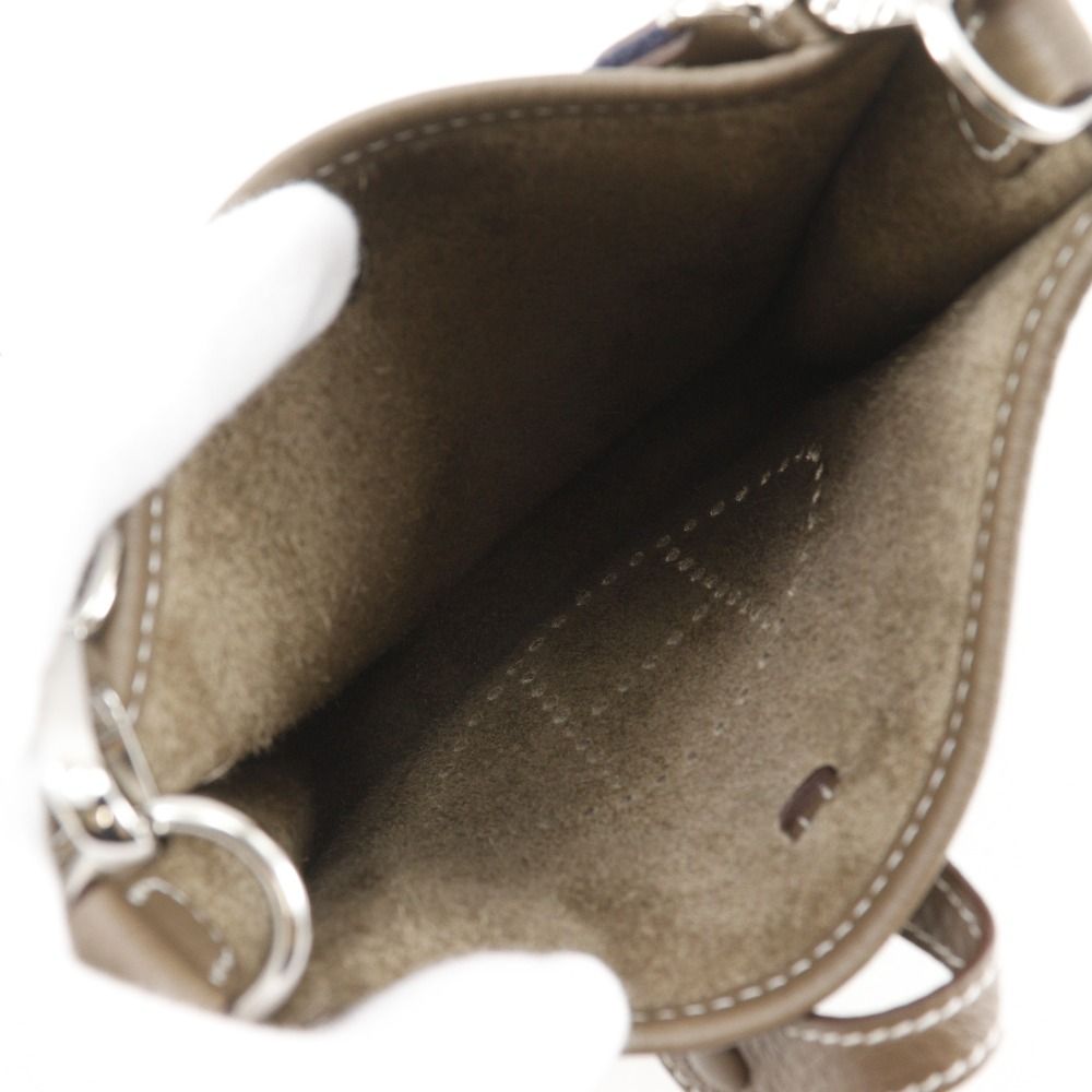 Hermes Evelyne TPM Taurillon Clemence Brown Shoulder Bag — view 6