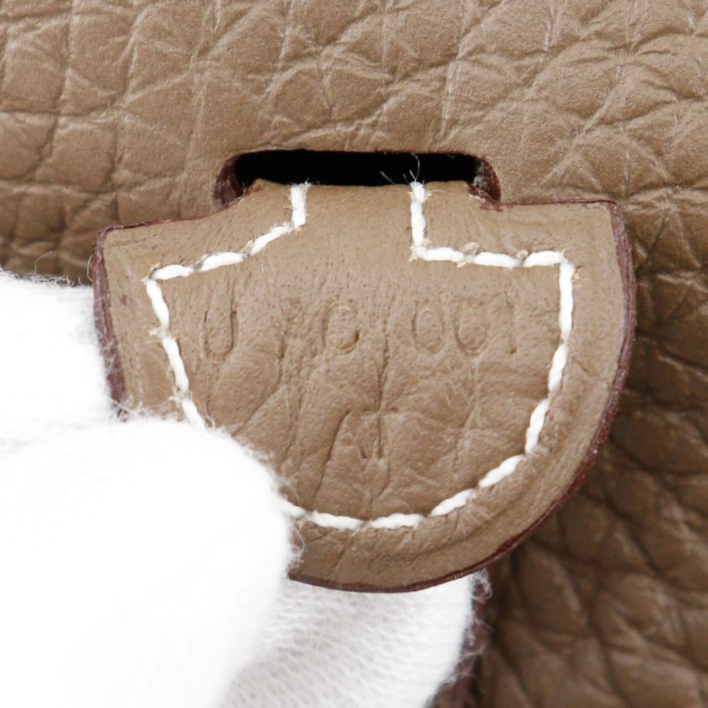 Hermes Evelyne TPM Taurillon Clemence Brown Shoulder Bag — view 8