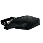 Gucci Jumbo GG Logo Pattern Leather Belt Bag Waist Pouch Black — view 7