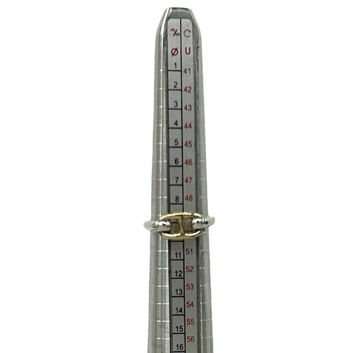 Hermes Vintage Chaine D'ancre Ring Silver Yellow Gold — view 7