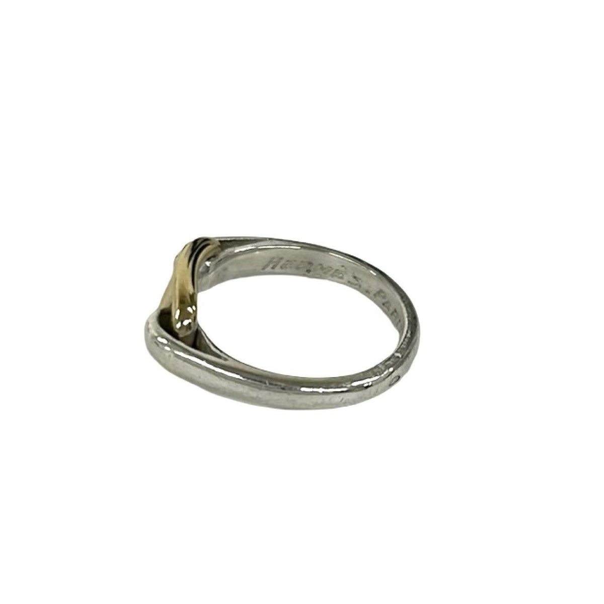 Hermes Vintage Chaine D'ancre Ring Silver Yellow Gold — view 4