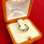 Hermes Vintage Chaine D'ancre Ring Silver Yellow Gold
