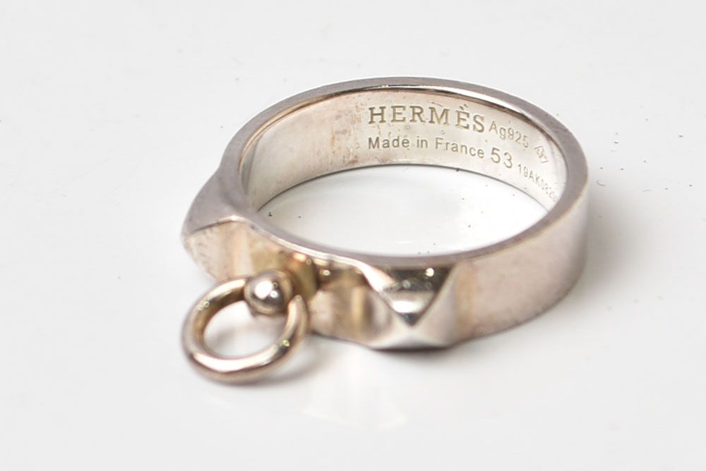 Hermes Ring Collier de Champagne Silver — view 2