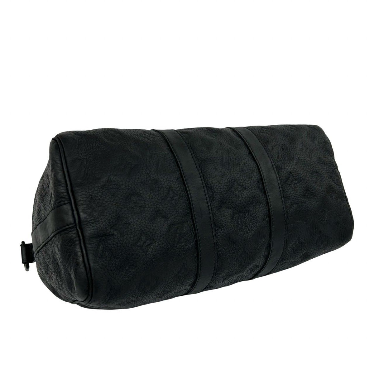 Louis Vuitton Keepall 35 Bandouliere Monogram Leather 2-Way Shoulder Bag Black — view 7