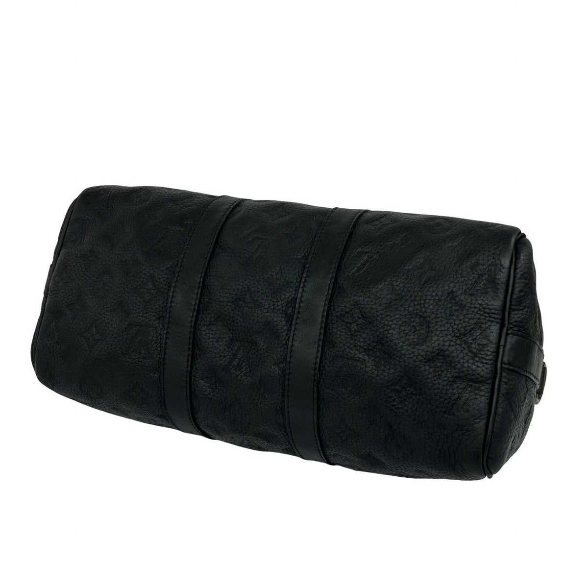 Louis Vuitton Keepall 35 Bandouliere Monogram Leather 2-Way Shoulder Bag Black — view 8