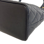 Chanel Reissue Tote Logo Caviar Leather Handbag Black Gold — view 3