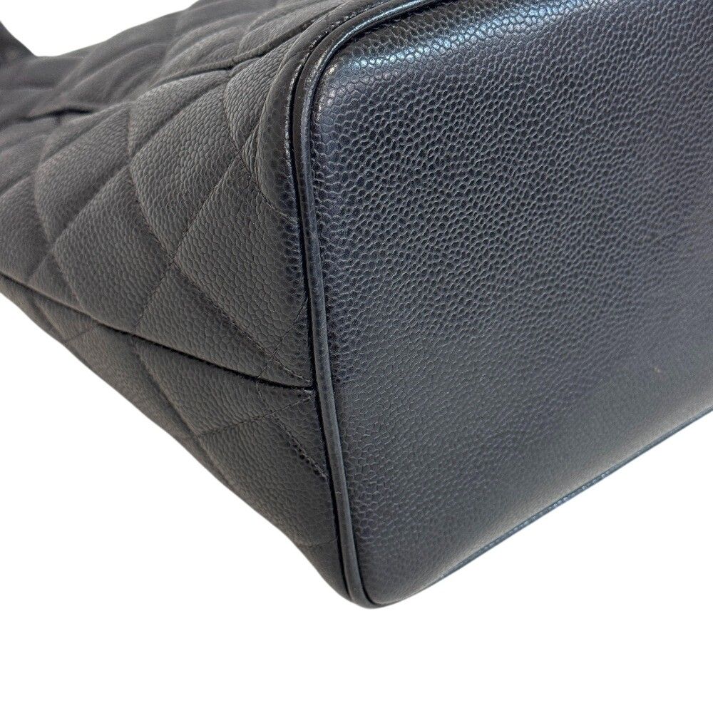 Chanel Reissue Tote Logo Caviar Leather Handbag Black Gold — view 2