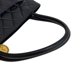 Chanel Reissue Tote Logo Caviar Leather Handbag Black Gold — view 5