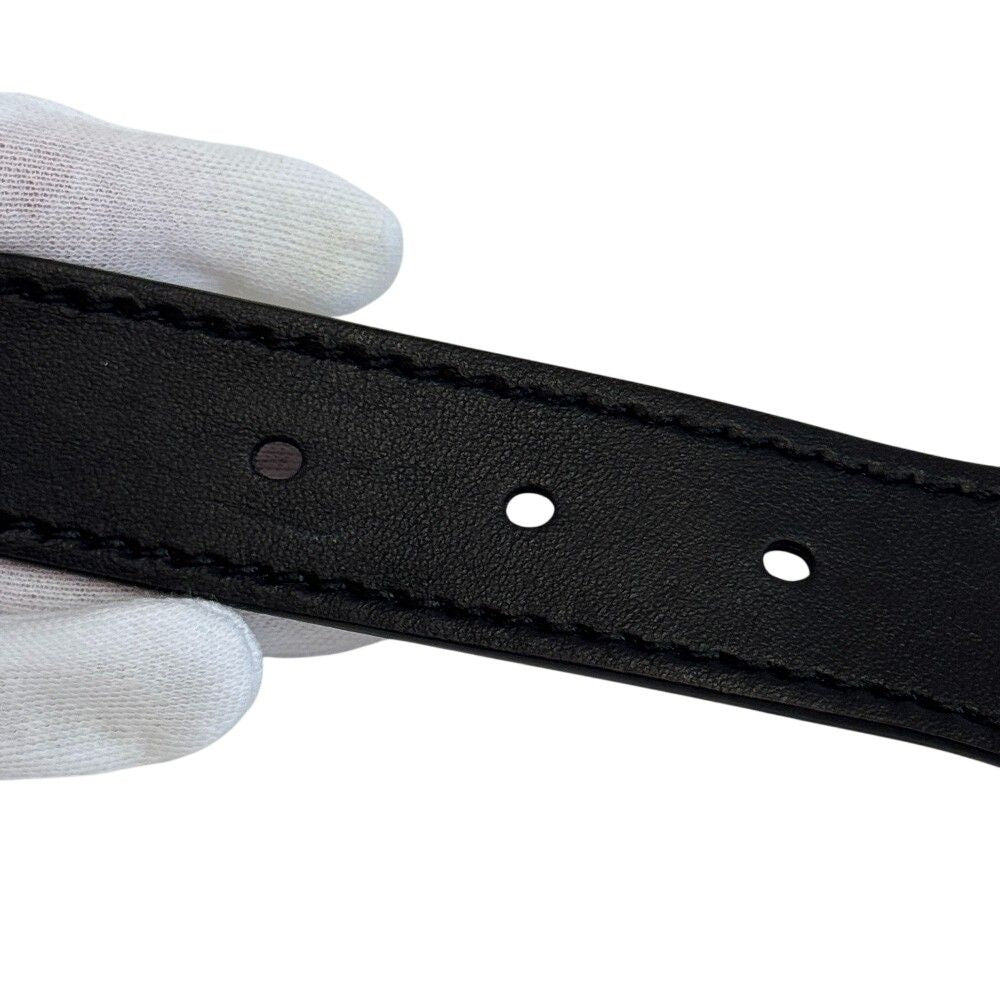Dior Belt Embroidery Logo Canvas Leather Gray 85 — view 6
