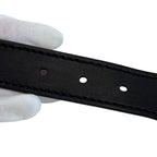 Dior Belt Embroidery Logo Canvas Leather Gray 85 — view 6
