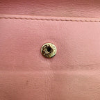 Chanel Quilted Caviar Leather Trifold Wallet Compact Pink Gold — view 8