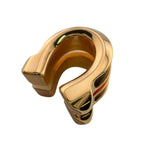 Hermes Joquette Earrings Ear Calfskin Gold Black — view 5