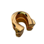 Hermes Joquette Earrings Ear Calfskin Gold Black — view 4