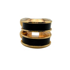 Hermes Joquette Earrings Ear Calfskin Gold Black — view 2