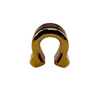 Hermes Joquette Earrings Ear Calfskin Gold Black