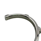 Hermes Athena Bangle Leather Silver Bracelet Tarnish Dents Discoloration — view 5