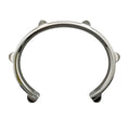 Hermes Athena Bangle Leather Silver Bracelet Tarnish Dents Discoloration