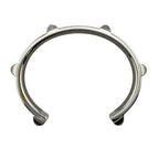 Hermes Athena Bangle Leather Silver Bracelet Tarnish Dents Discoloration