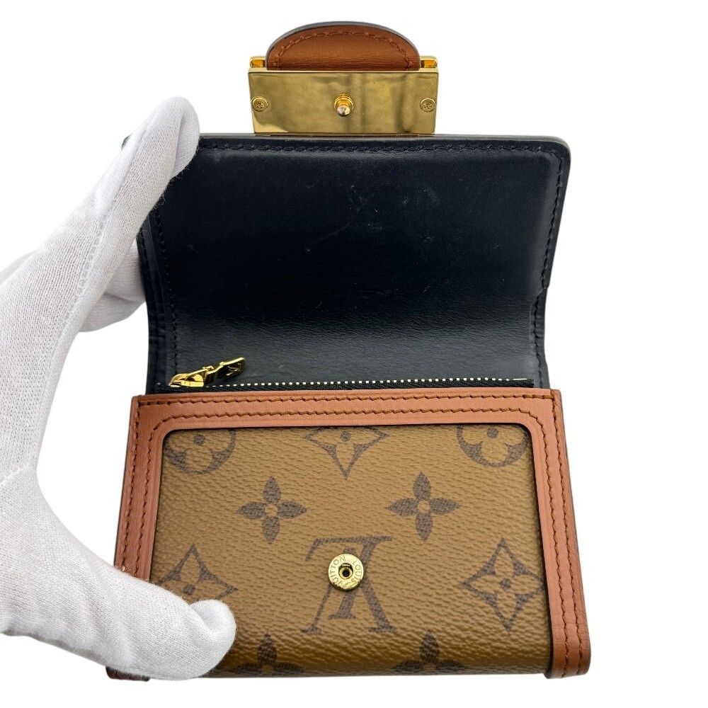 Louis Vuitton Portefeuille Dauphine Compact Monogram Reverse Bifold Wallet — view 4
