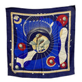 Hermes Swing Carre 90 Silk Scarf Blue