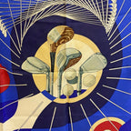 Hermes Swing Carre 90 Silk Scarf Blue — view 6