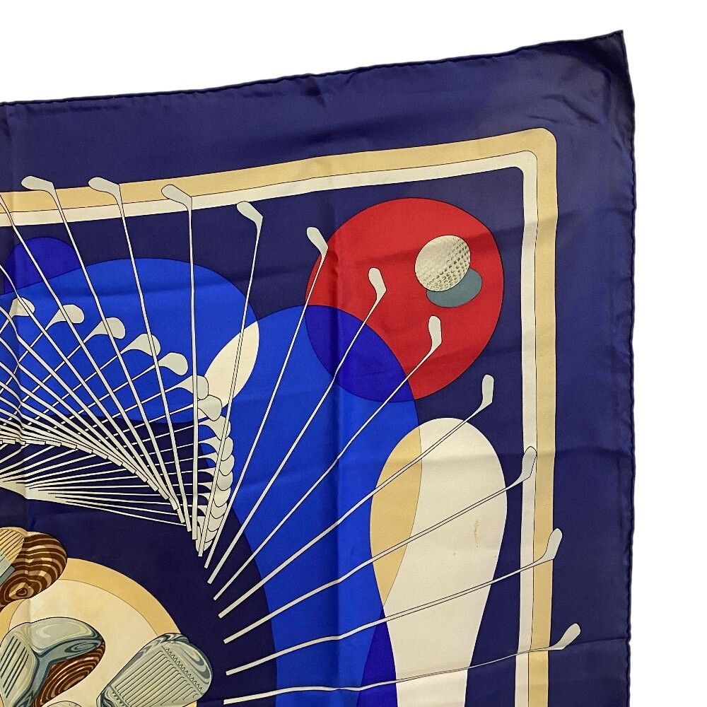 Hermes Swing Carre 90 Silk Scarf Blue — view 3