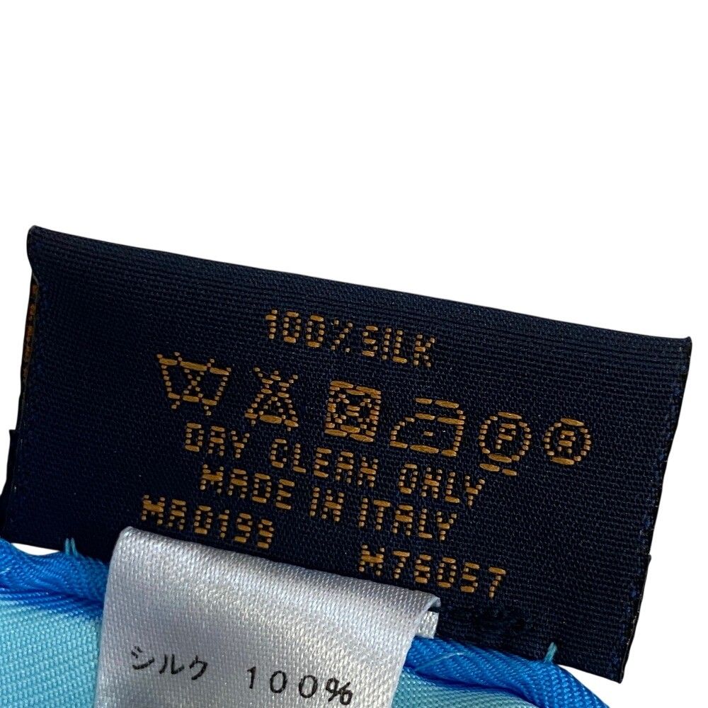Louis Vuitton LV Jonas Wood Monogram Silk Scarf Blue — view 7