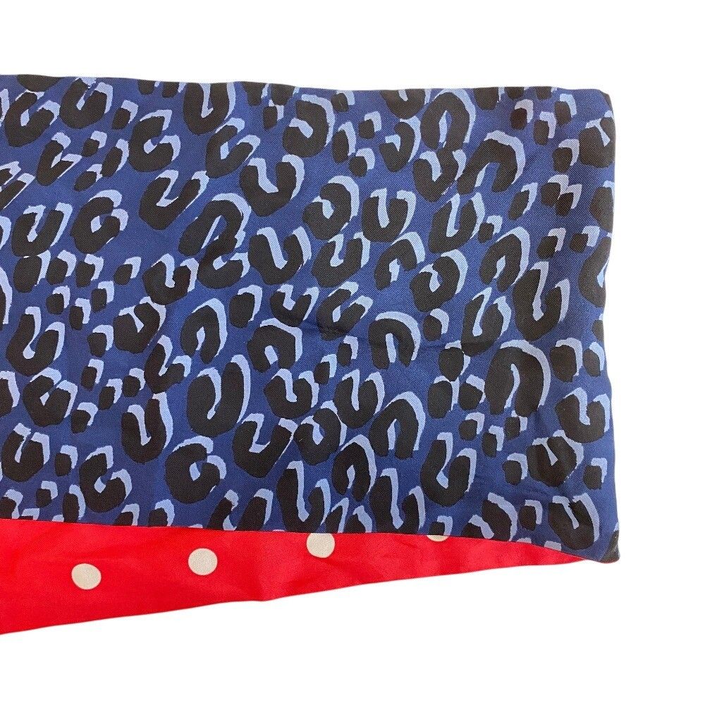 Louis Vuitton Reversible Scarf Stephen Sprouse Silk Navy