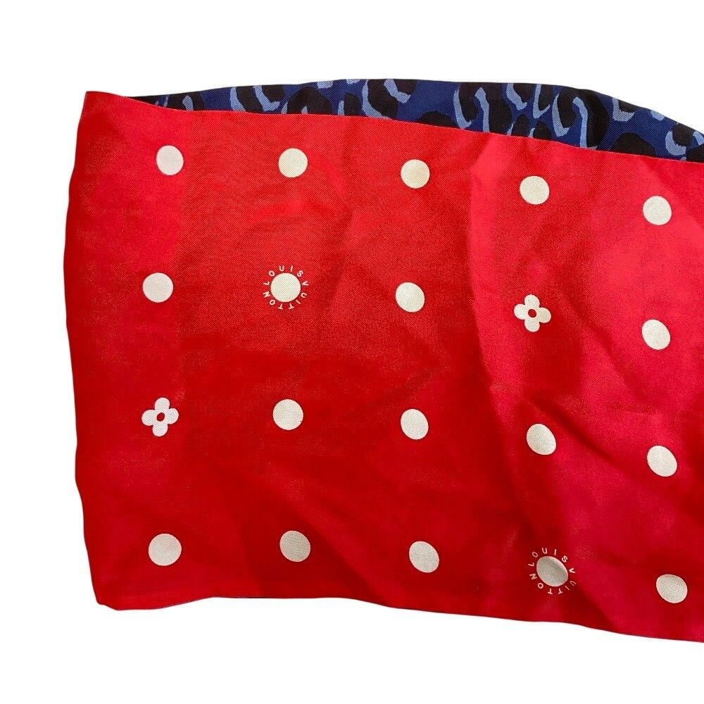Louis Vuitton Reversible Scarf Stephen Sprouse Silk Navy — view 3