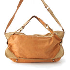 Celine Leather Suede 2-Way Shoulder Bag Brown