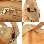 Celine Leather Suede 2-Way Shoulder Bag Brown — view 8
